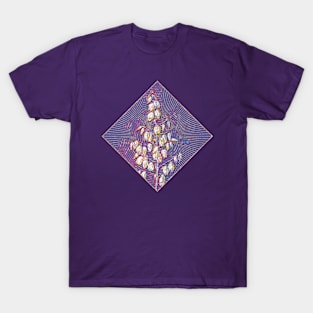 Adam's Needle Floral Rainbow Mosaic on Veri Peri T-Shirt